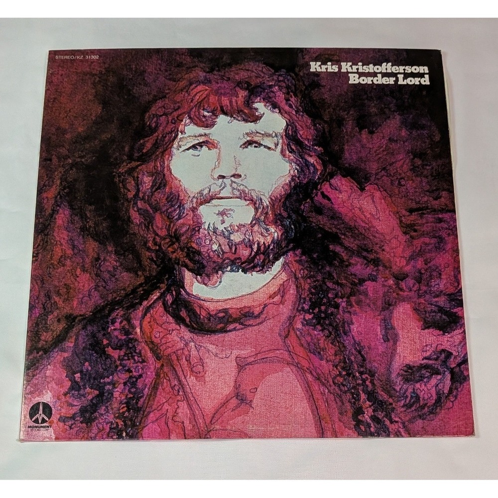Kris Kristofferson Border Lord Vinyl LP 12" Black Good 1972 Monument KZ 31302